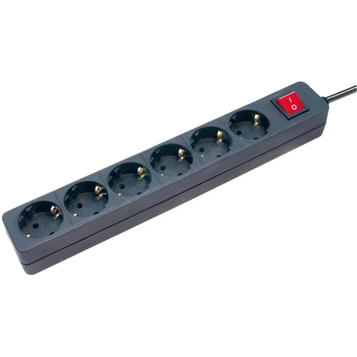 Πολύπριζο Brennenstuhl BAT 6-way 1,4m Black with switch