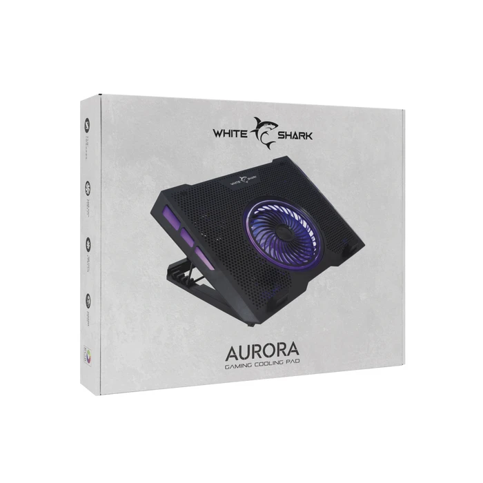 Βάση Laptop White Shark RGB COOLING PAD GCP-13 AURORA 5 FANS