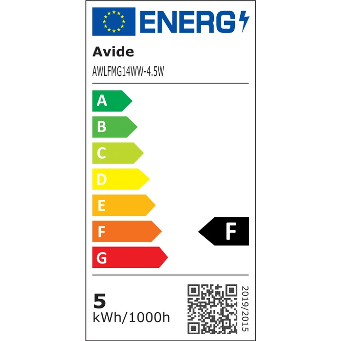Λάμπα LED Avide White Mini Globe 4.5W E14 WW 2700K