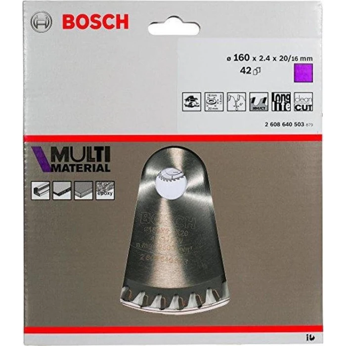 Δίσκος Κοπής Bosch Circ. Saw Blade MM MU H 160x20-42