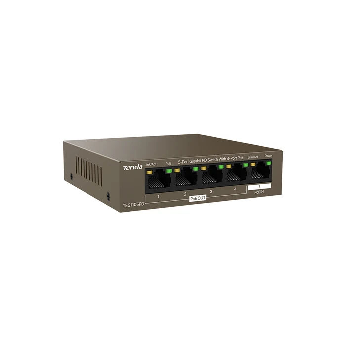 Network Switch Tenda 5-PORT GIGABIT PD with 4-PORT PoE