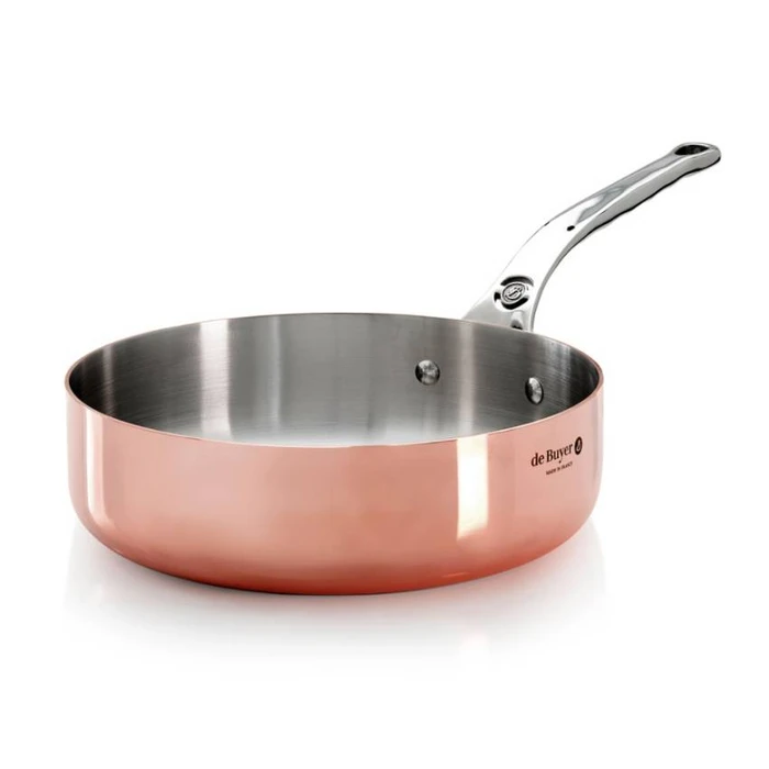 Τηγάνι De Buyer Prima Matera Saut Pan copper/steel. 20cm straight ind.