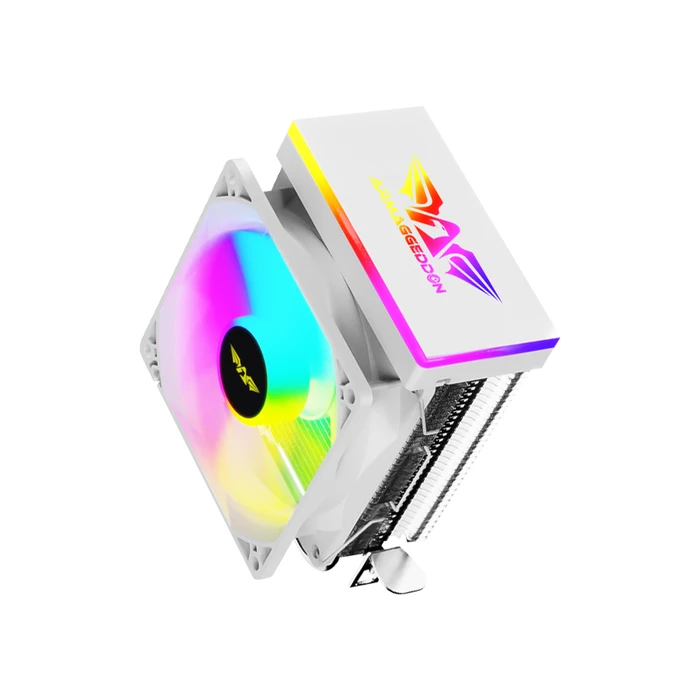 Ψύκτρα CPU Armaggeddon Rgb Silent 9cm Fan 2 Heat Pipes White