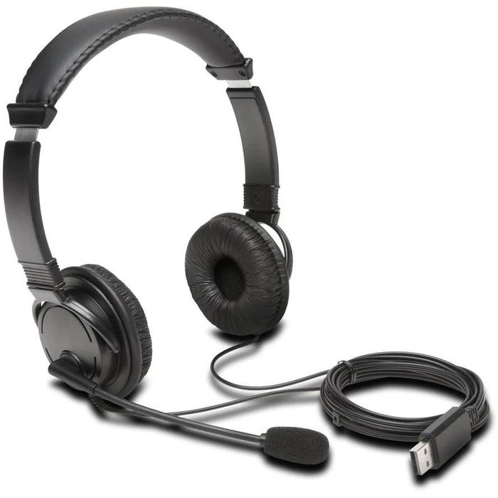 Multimedia Headsets Kensington Hi-Fi with Mikrofon, USB, 1.80m cable, black