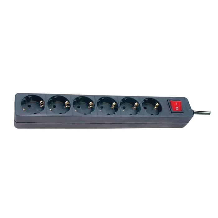 Πολύπριζο Brennenstuhl BAT 6-way 1,4m Black with switch
