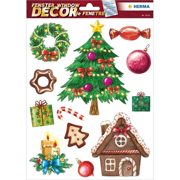 Χριστουγεννιάτικα Αυτοκόλλητα Herma window pictures motifs 25 pieces.
