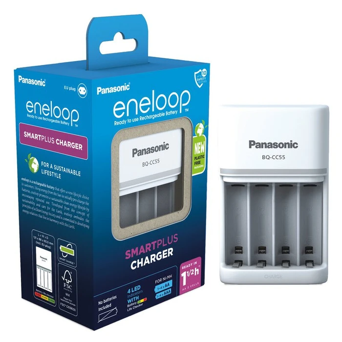 Φορτιστής Μπαταριών Panasonic Eneloop Smart Plus BQ-CC55 without batteries