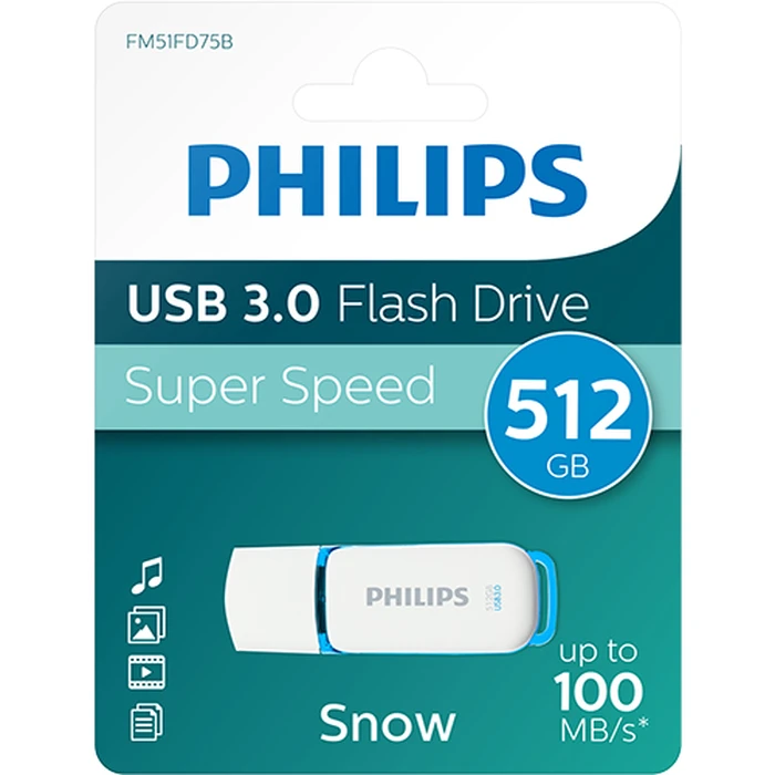 USB Flash 512GB Philips 3.0 Snow Edition Green