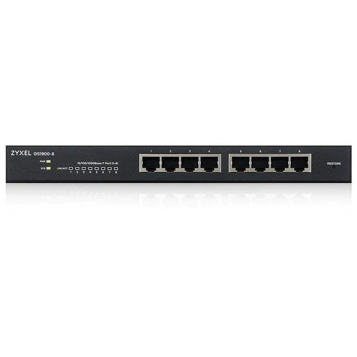 Network Switch Zyxel 8x GbE GS1900-8 smart,desktop,fanless