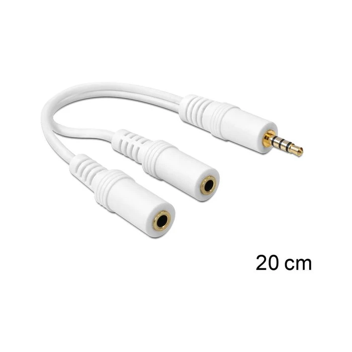 Αντάπτορας 3.5 Delock stereo to 2x 3,5mm male / female 0.20m