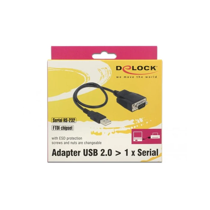 Καλώδιο USB Delock Type-A to Seriell RS232 DB9-St ESD 35cm