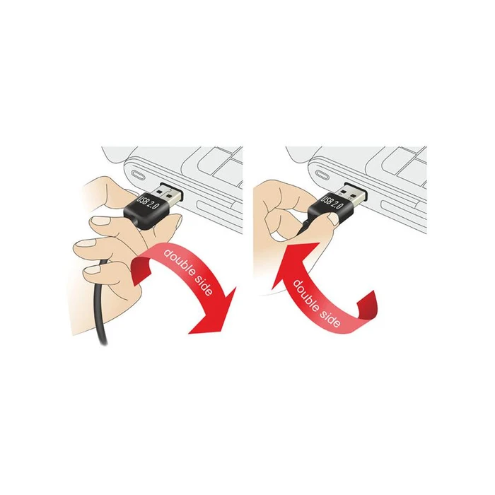 Αντάπτορας USB Delock A to A 90° male / female angled
