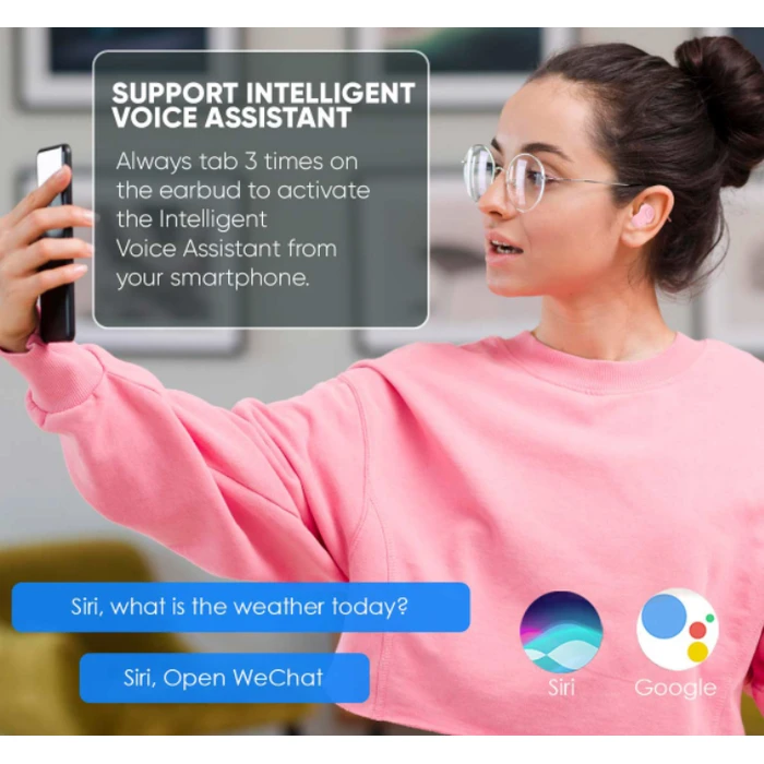 Bluetooth Handsfree Sonic Gear EARPUMP TWS COMFY 1 PINK