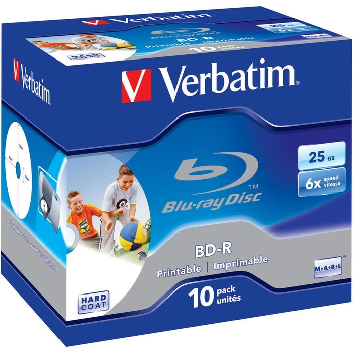 BD-R Verbatim 25GB 10pcs printable Jew.C 6x sing.