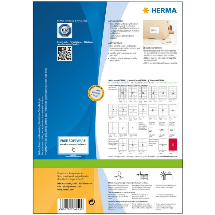 Ετικέτες Herma address labels A4 White 199,6x143,5 mm 200 pcs