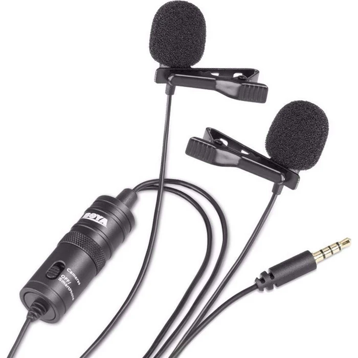 Mικρόφωνο BOYA BY-M1DM Dual Omni Directional Lavalier