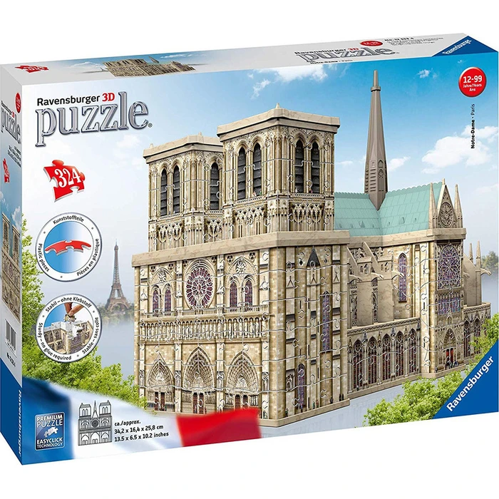 Παζλ 3D Ravensburger Cathedrale Notre-Dame de Paris (324pcs) (12523)