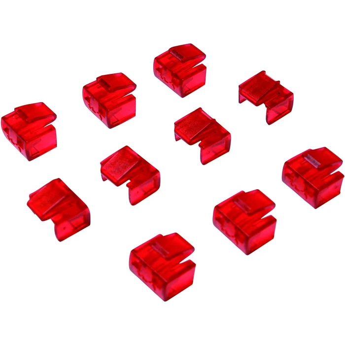 Port Blockers Logilink RJ45 Set 10pcs rot