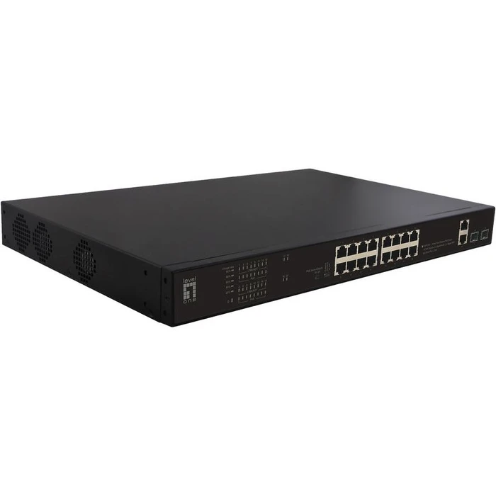 Network Switch LevelOne 20x FE FGP-2031 2xGE 2xGSFP 270W 802.3 PoE