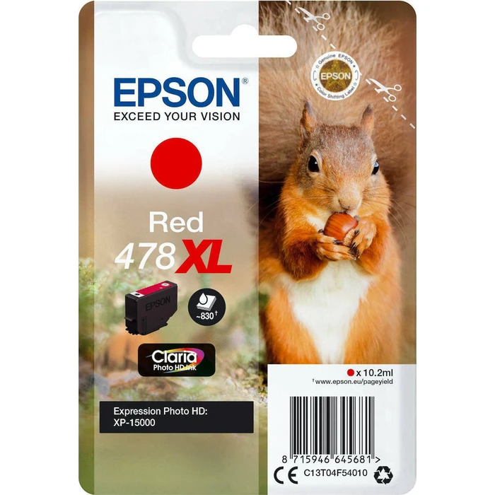 Μελάνι Epson red Claria Photo HD 478 XL T 04F5