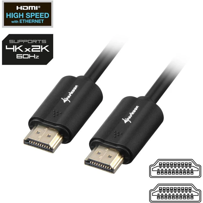 Καλώδιο HDMI Sharkoon -> HDMI 4K 2m Black