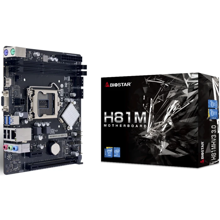 Motherboard Biostar H81MHV3 V3.0 (H81,S1150,mATX,DDR3,Intel)