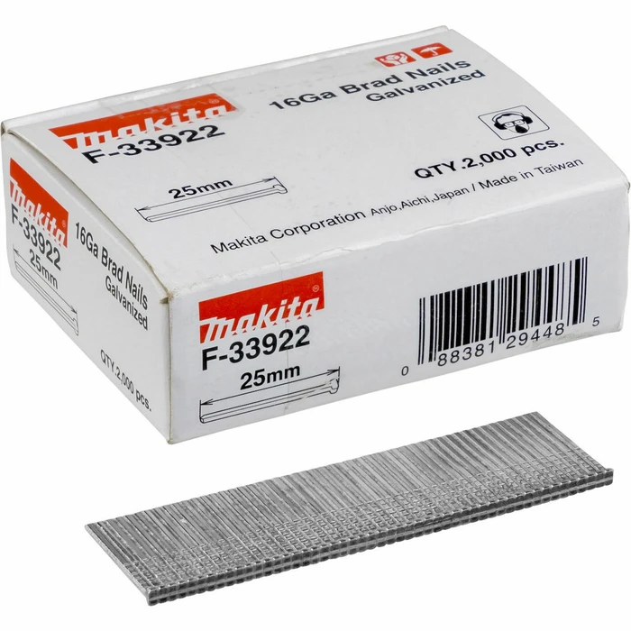 Καρφιά Makita Gauge Brad Nails 1,6x25mm F-33922 2000 pcs.