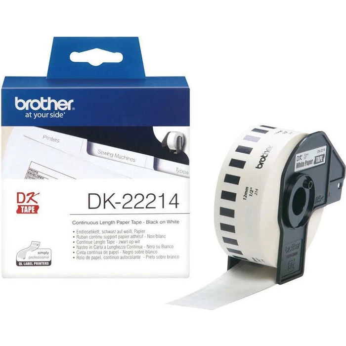 Ταινία Ετικετογράφου Brother DK-22214 - 12 mm - Black to White
