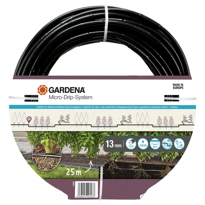 Σύστημα Αυτοποτισμού Σταγόνας Gardena Micro-Drip-System Pipe 1,6 l/h, 25m