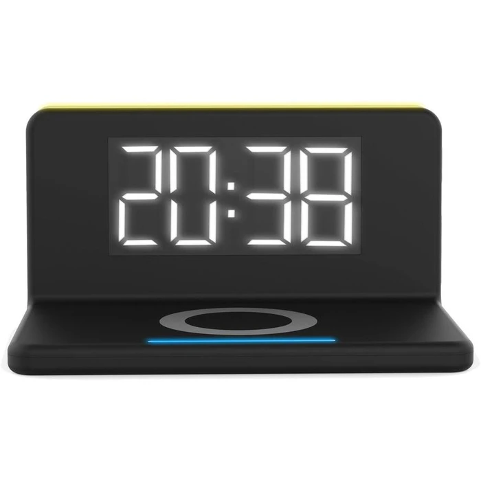 Ρολόι Ασύρματος Φορτιστης TERRATEC ChargeAir clock! (Alarm clock + night light)