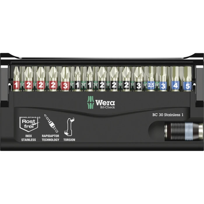 Σετ Μύτες Wera Bit-Check 30 Stainless 1