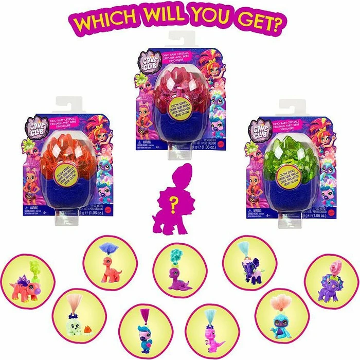 Μινιατούρα Mattel Cave Club: Dino Baby Crystals (Random) (GVR69)