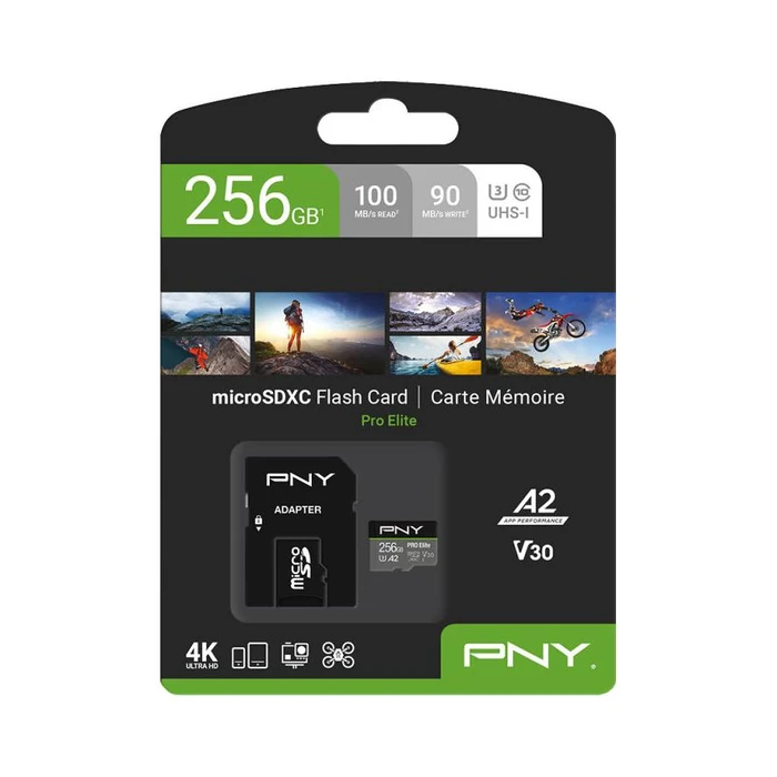 Κάρτα Μνήμης microSD 256GB XC PNY Pro Elite R100MB/s W90MB/s reta
