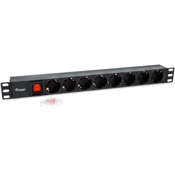 Πολύπριζο Equip 19"(1HE)8-fold IEC C14 1,8m switch. sw