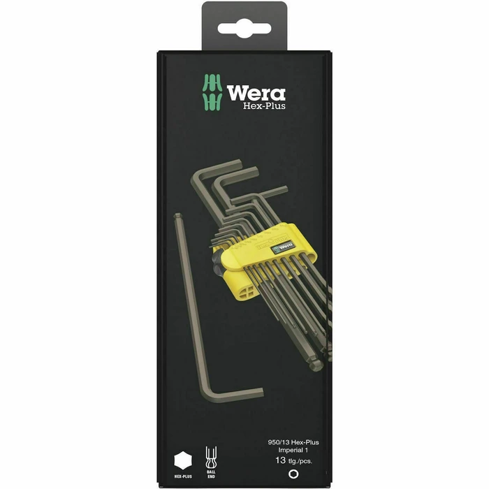 Σετ Allen Wera 950/13 Hex-Plus Imperial 1 angle wrench set BlackLaser