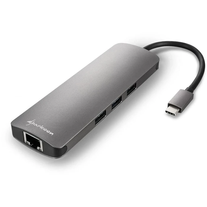 Docking Station Sharkoon Combo Adapter USB 3.0 Type C gray