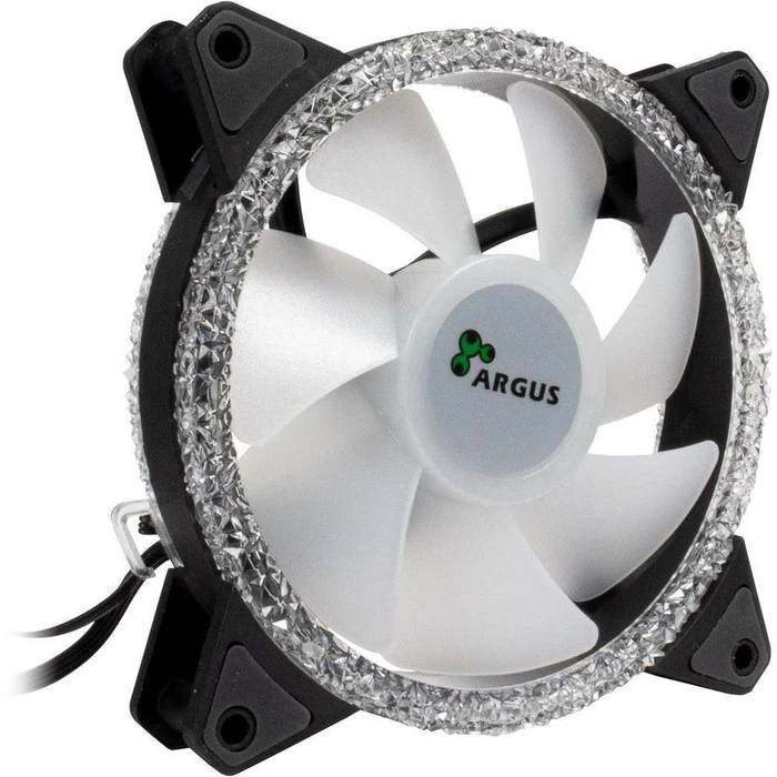 Case Fan 12cm Inter-Tech 120*120*25 ARGUS RS-071 RGB,Kristall-Effek retail