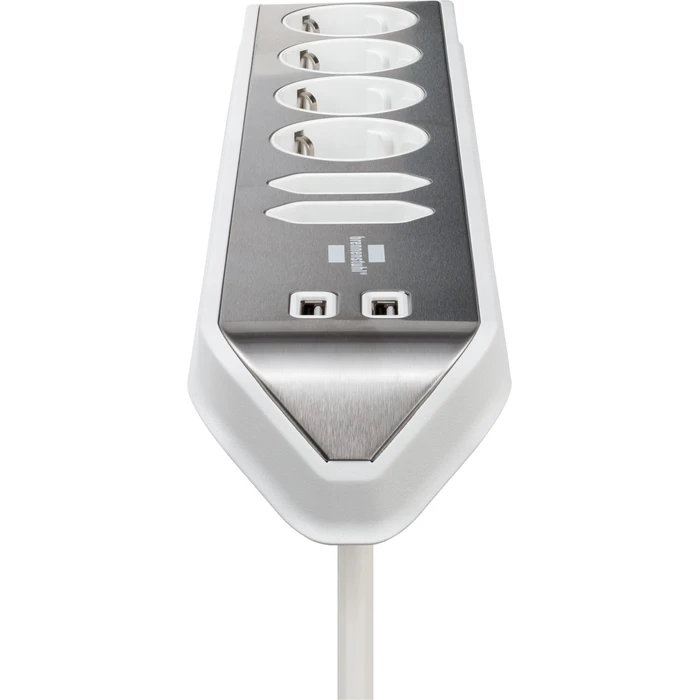 Πολύπριζο με USB Brennenstuhl estilo Corner 6-way Extension Lead white