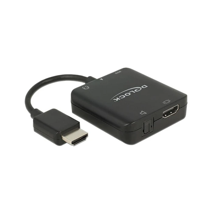 Αντάπτορας HDMI Delock A -> A M/F +3,5mm jack 4K