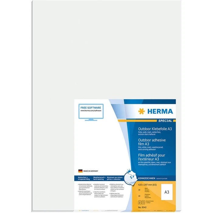 Ετικέτες Herma A3 Outdoor adhesive White 297x420 mm 10 St