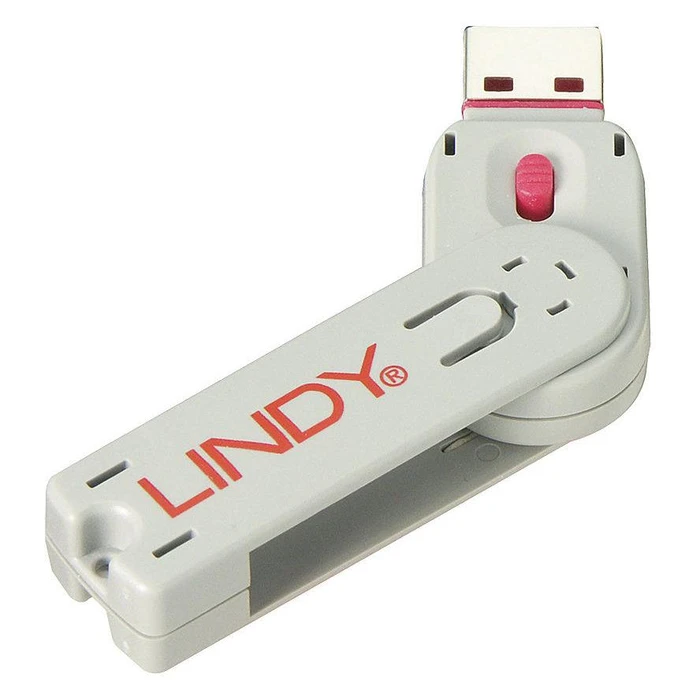 Kλειδαριά Lindy key for USB port lock pink