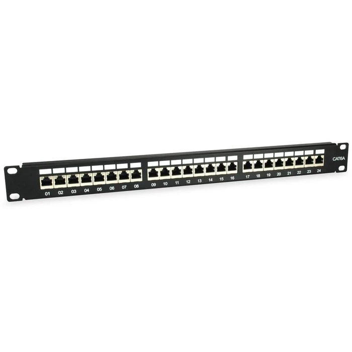 Patch Panel Equip 24x RJ45 Cat6A 19" 1HE Black