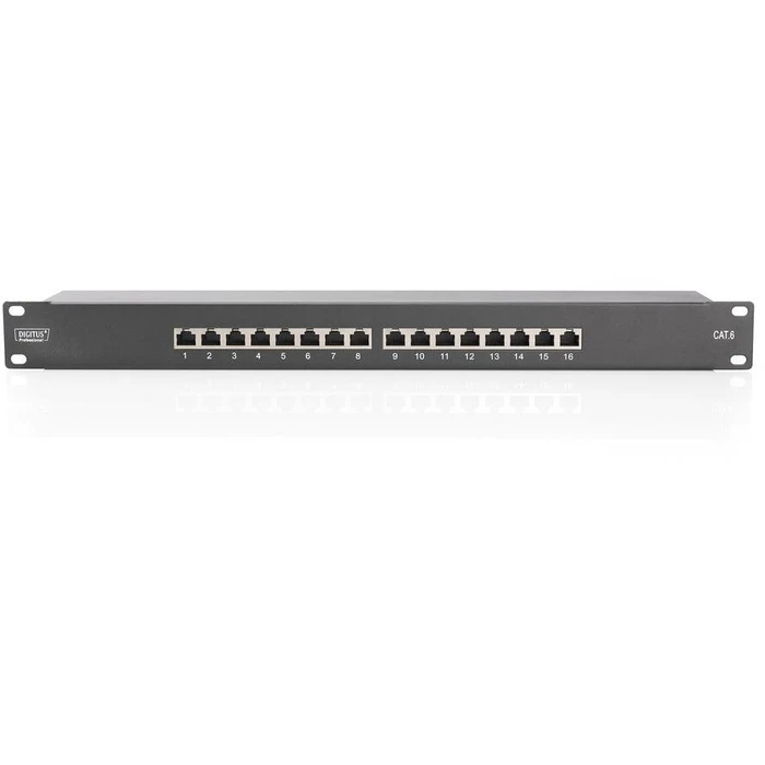 Patch Panel Digitus 1HE 16-Port Cat6 shielded Black