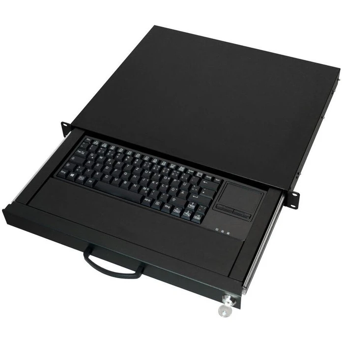 Πληκτρολόγιο Για Καμπίνα Δικτύου Aixcase 19" Rack 1U DE Touchpad USB black