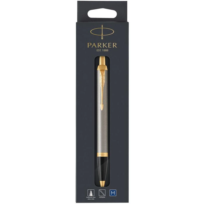 Στυλό Parker IM Brushed Metal BL M Blue Blister
