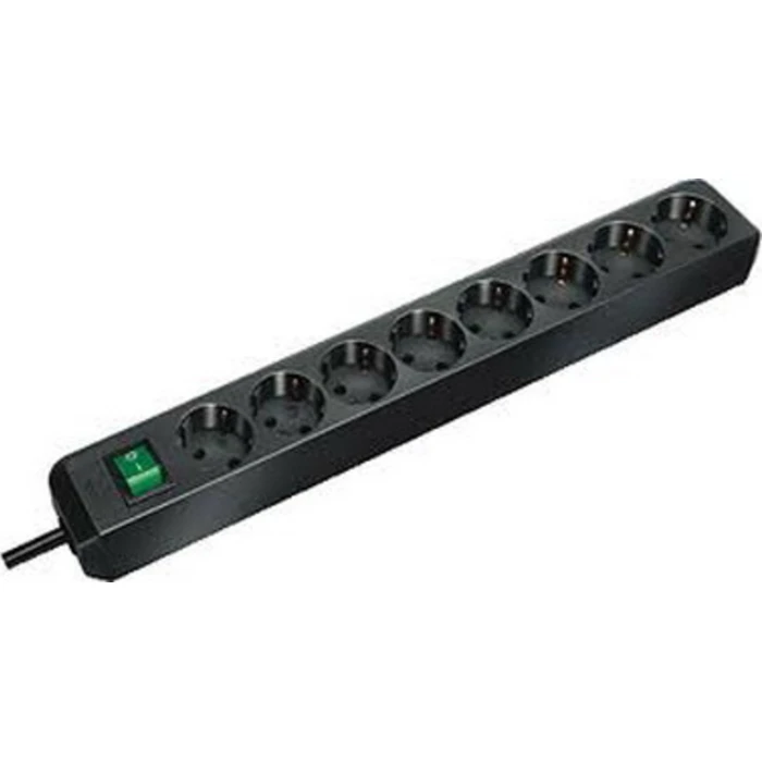 Πολύπριζο Brennenstuhl ECO-Line 8 fold black 3m + switch