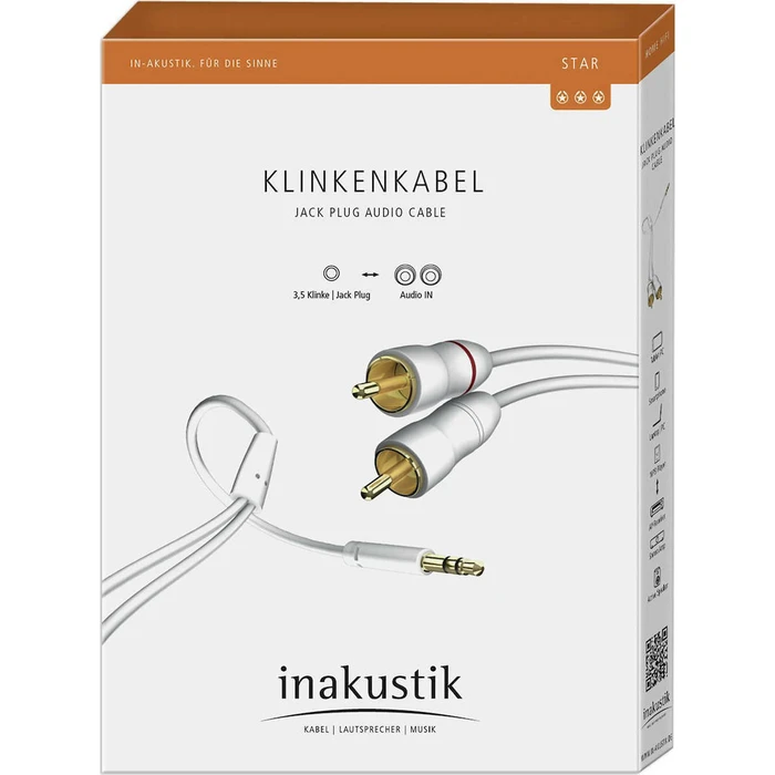 Καλώδιο RCA Inakustik Star Audio 3,5 mm Jack Plug Cinch 3,0 m