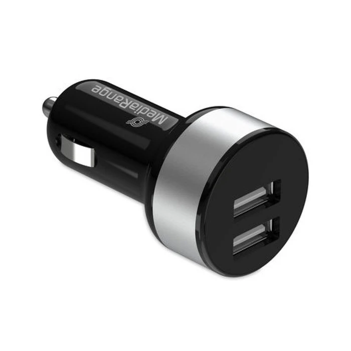 Φορτιστής Αυτοκινήτου MediaRange 2 USB outputs 3.4A Black/silber