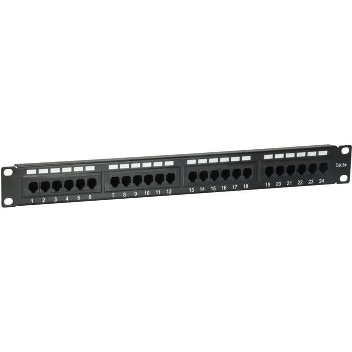 Patch Panel Equip 24x RJ45 Cat5e 19" 1HE Black