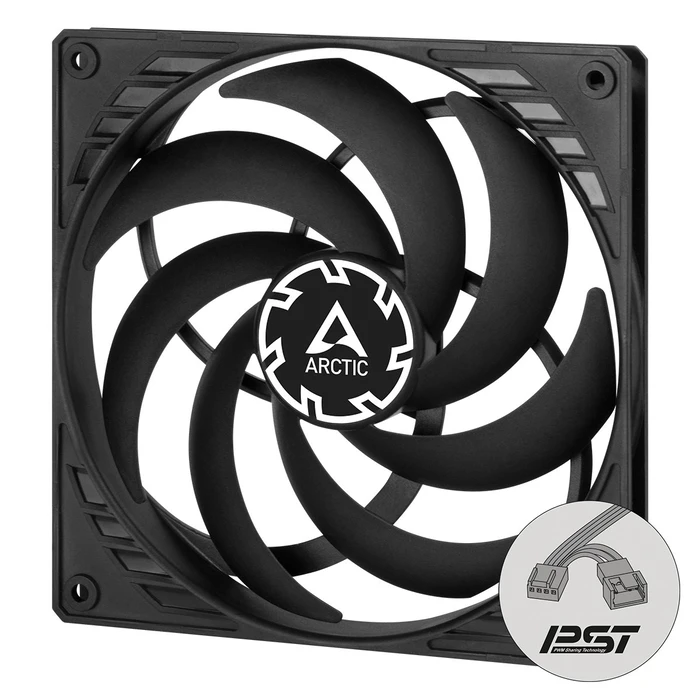 Case Fan 14cm Arctic P14 PWM PST Pressure optimized Slim Profile PWM controlled speed PST